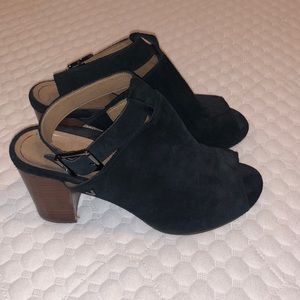 Vionic black suede Perk Kaia block heel 8.5